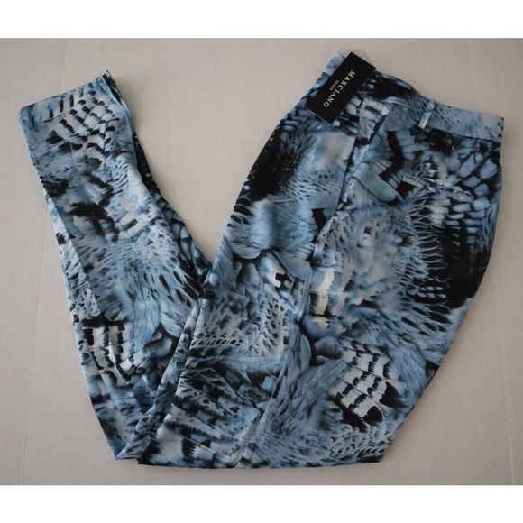 Marciano x Guess Women Sz 6 Blue Satin Hi-Rise Fantasy Flight Studio Pants - Picture 9 of 12